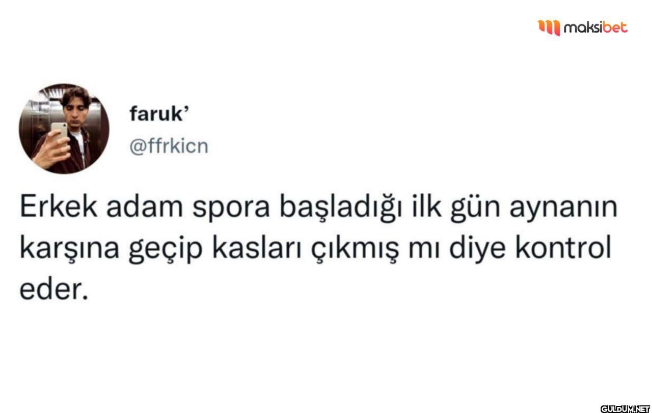 Erkek adam spora başladığı...