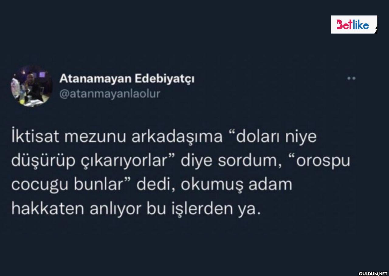 İktisat mezunu arkadaşıma...