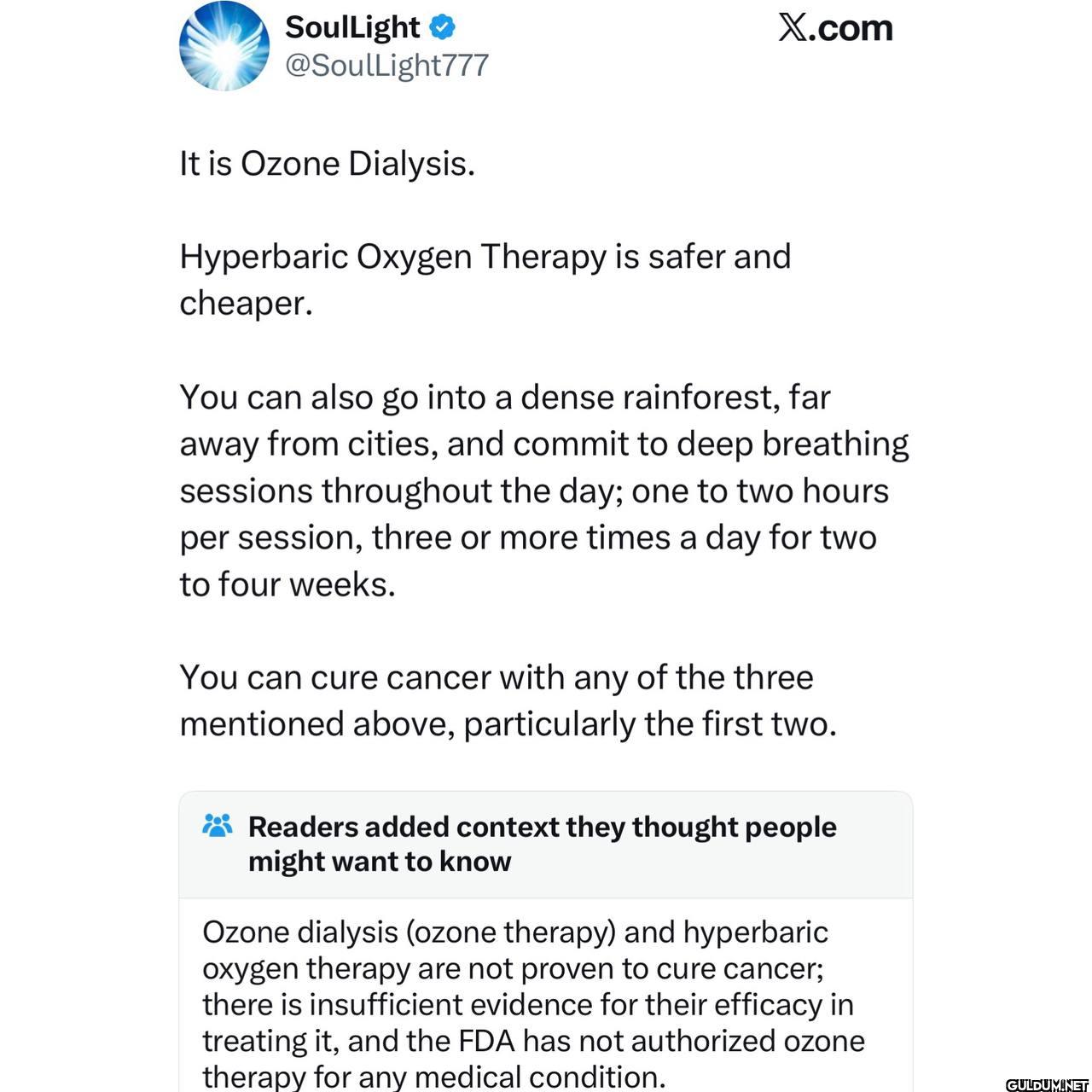 It is Ozone Dialysis....