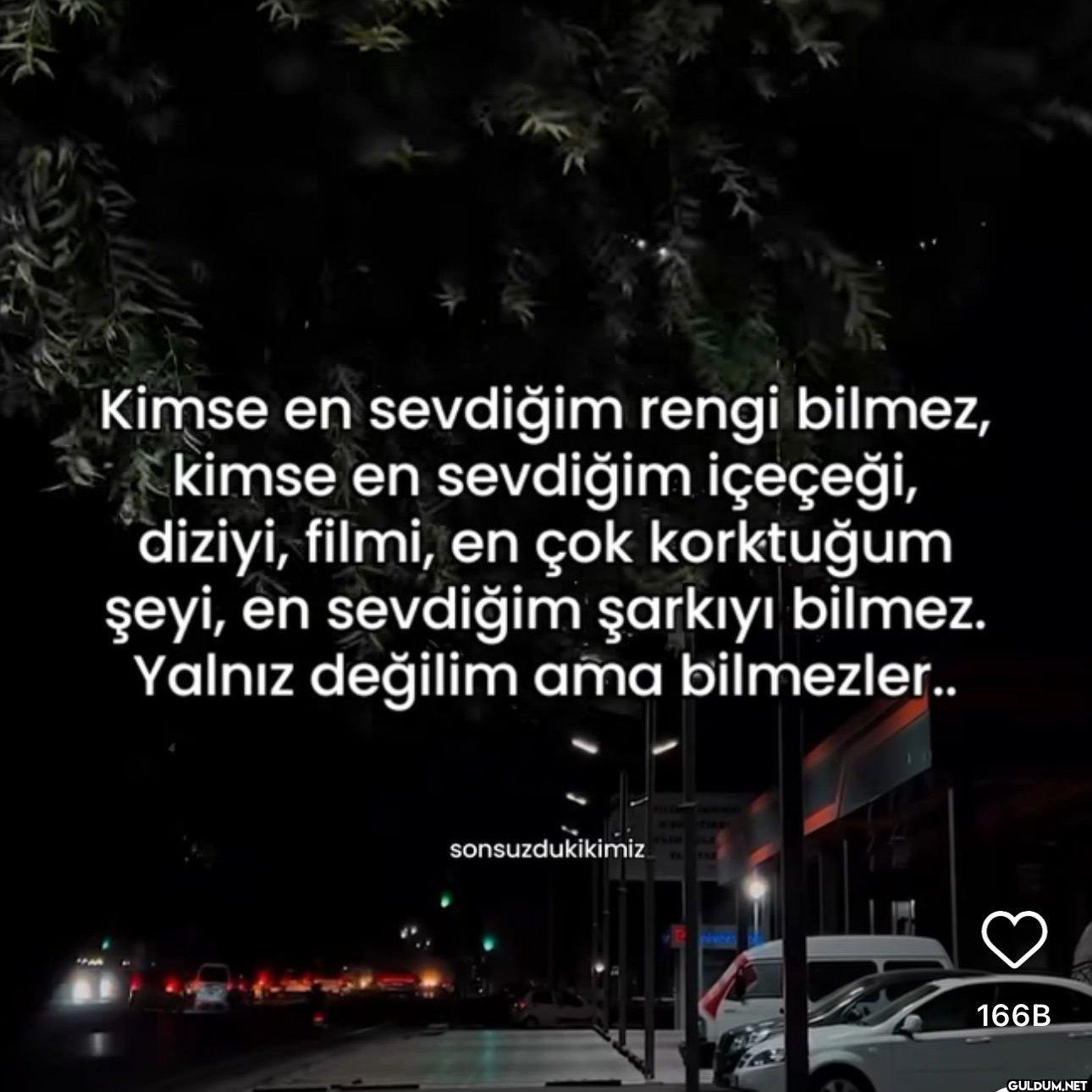 Kimse en sevdiğim rengi...