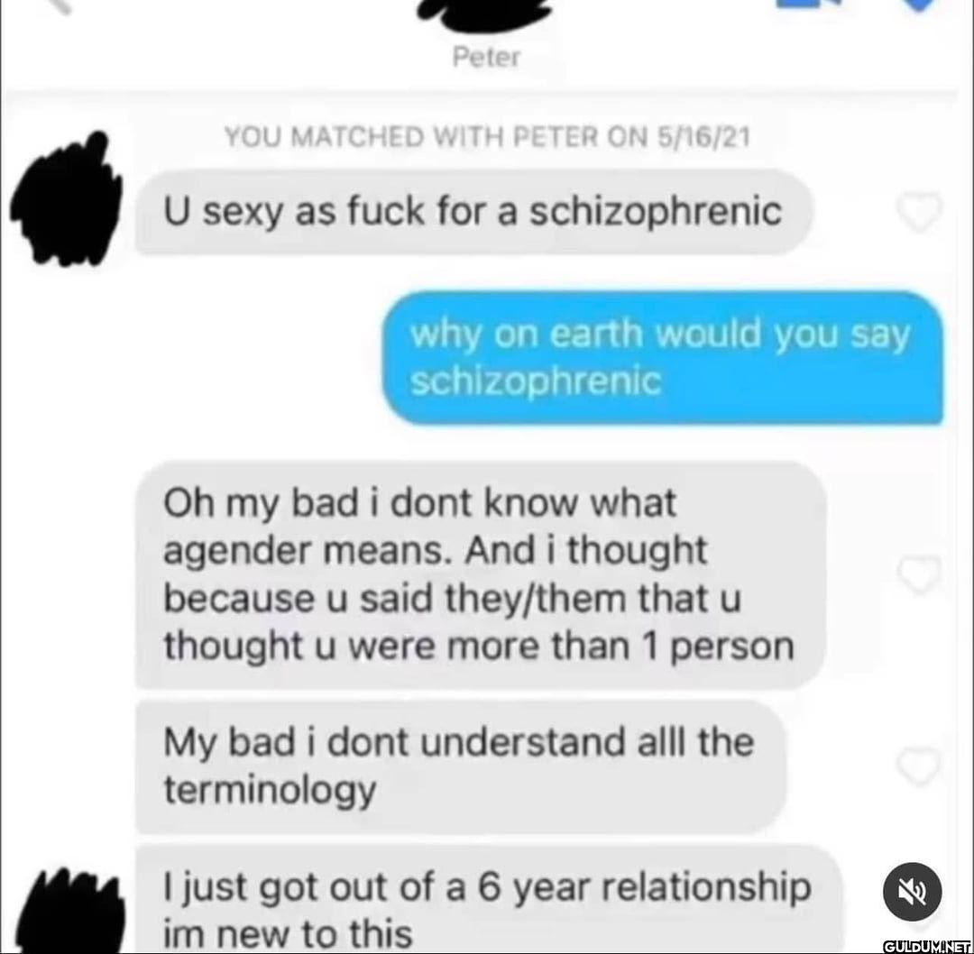 Peter YOU MATCHED WITH...