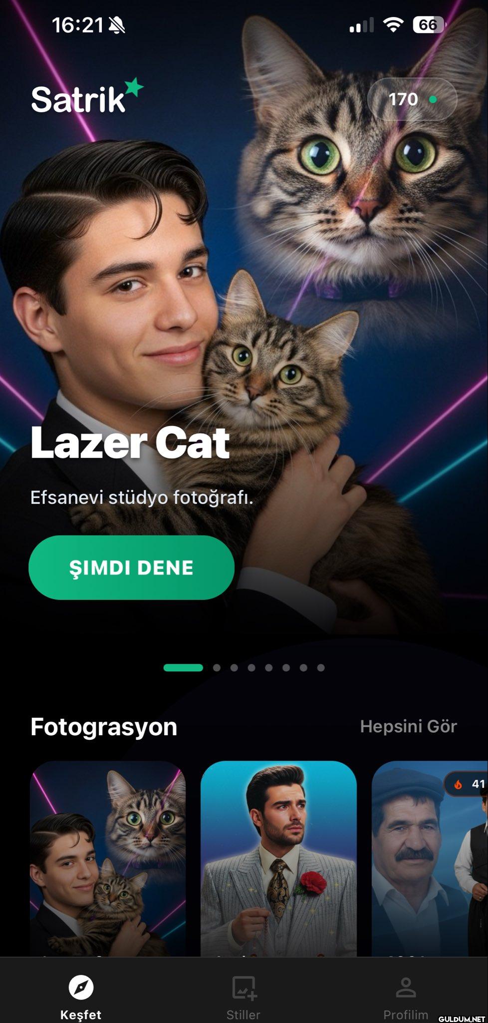 Satrik uygulamasındaki...