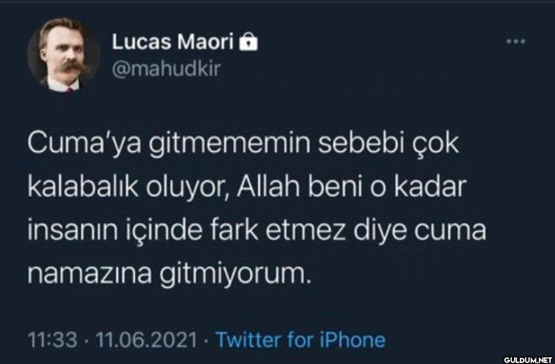 Cuma'ya gitmememin sebebi...