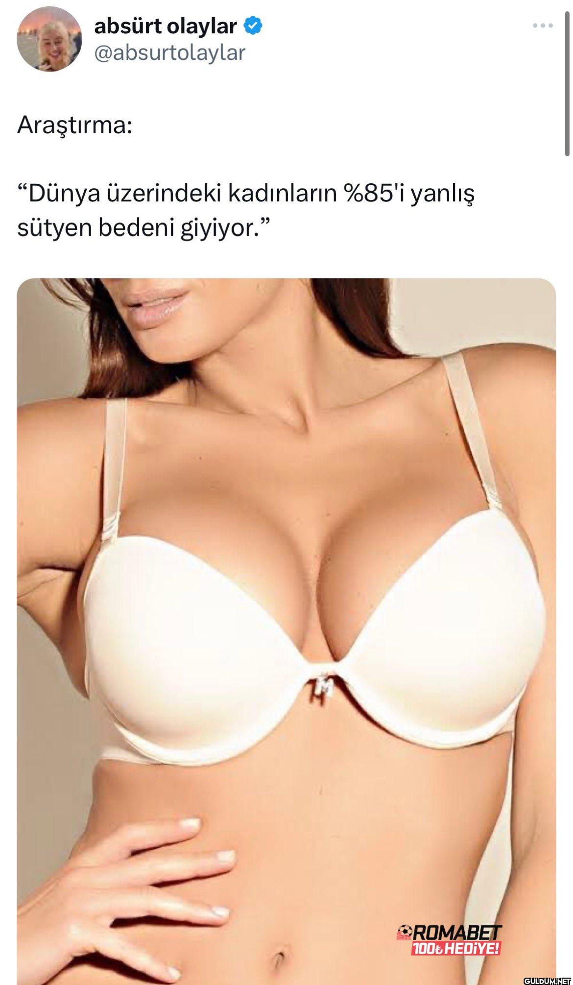 sadece daha büyük olduğuna...