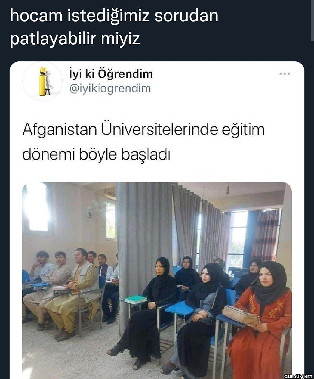 hocam istediğimiz sorudan...