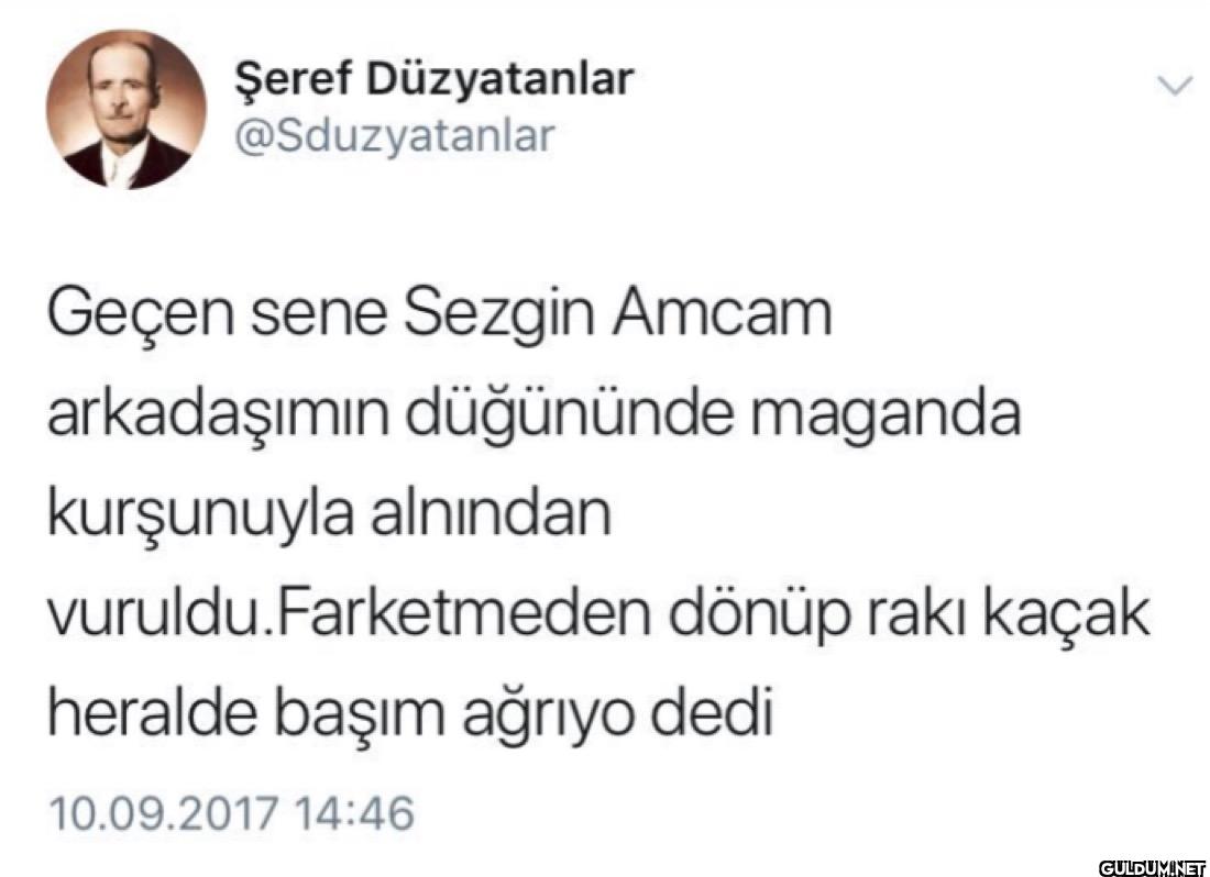 Geçen sene Sezgin Amcam...