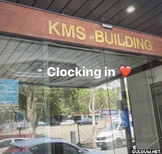 KMS BUILDING Clocking in