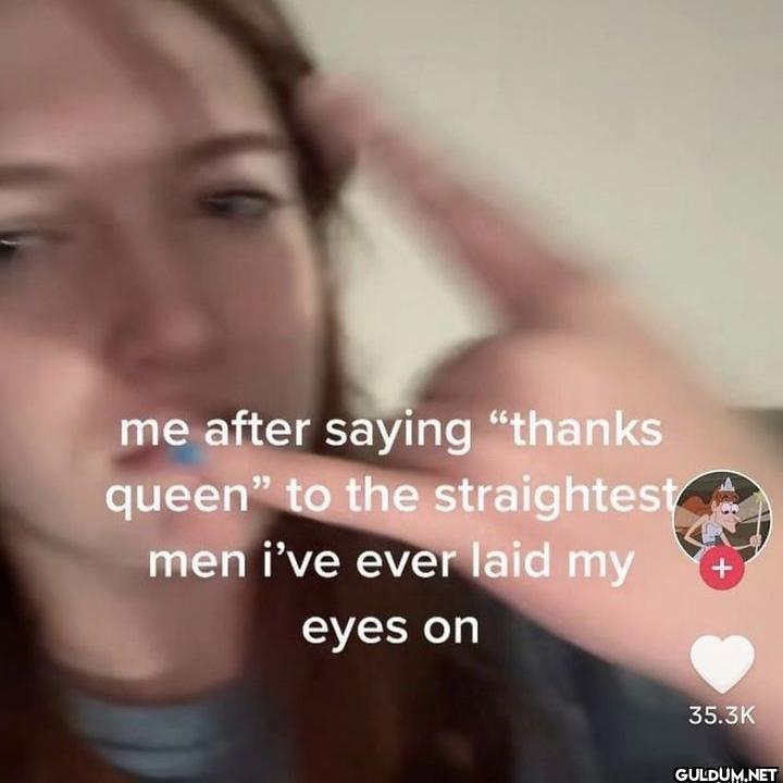 me after saying "thanks...