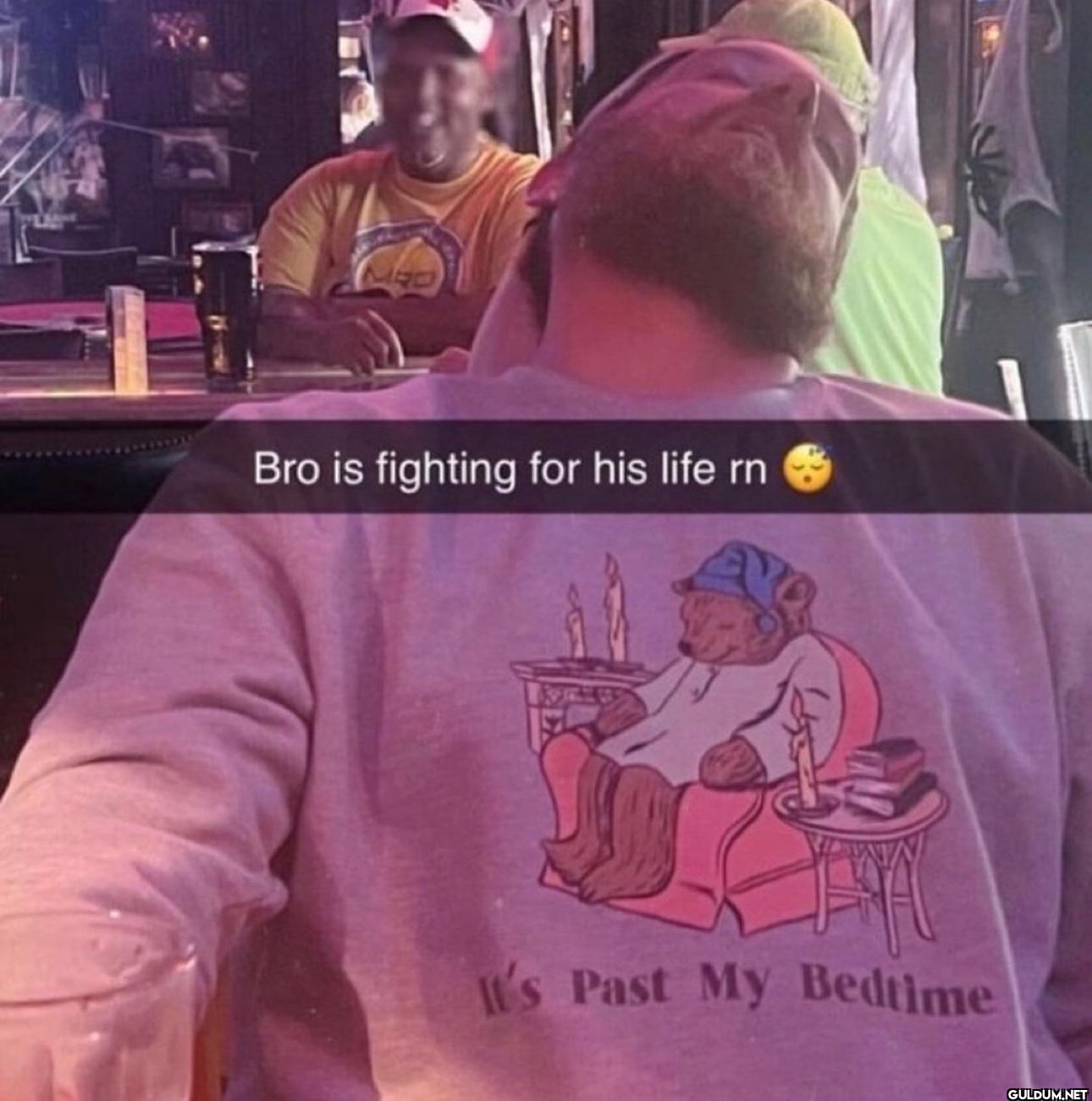 Bro is fighting for his...