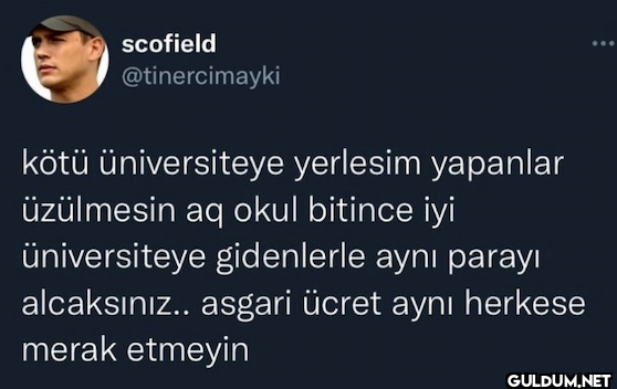 kötü üniversiteye yerlesim...