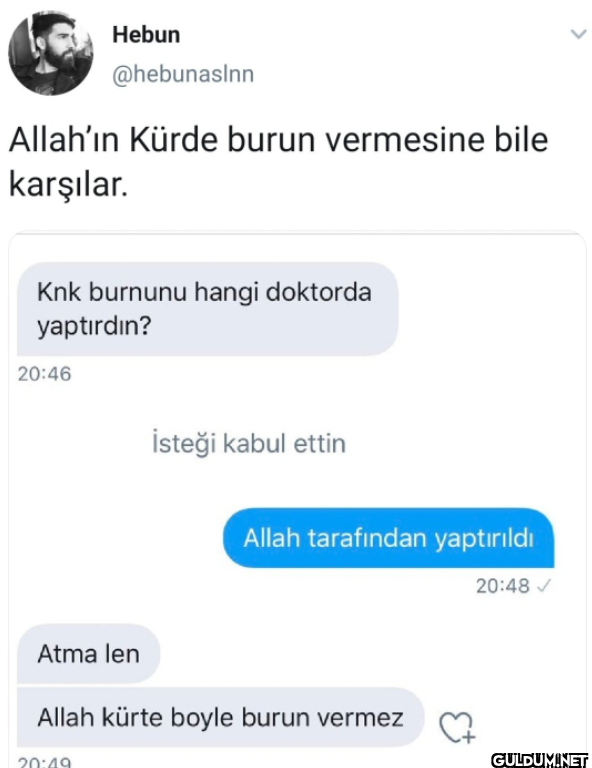 Allah'ın Kürde burun...