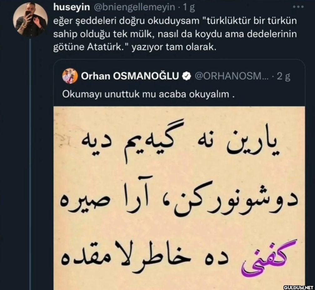 1 g eğer şeddeleri doğru...