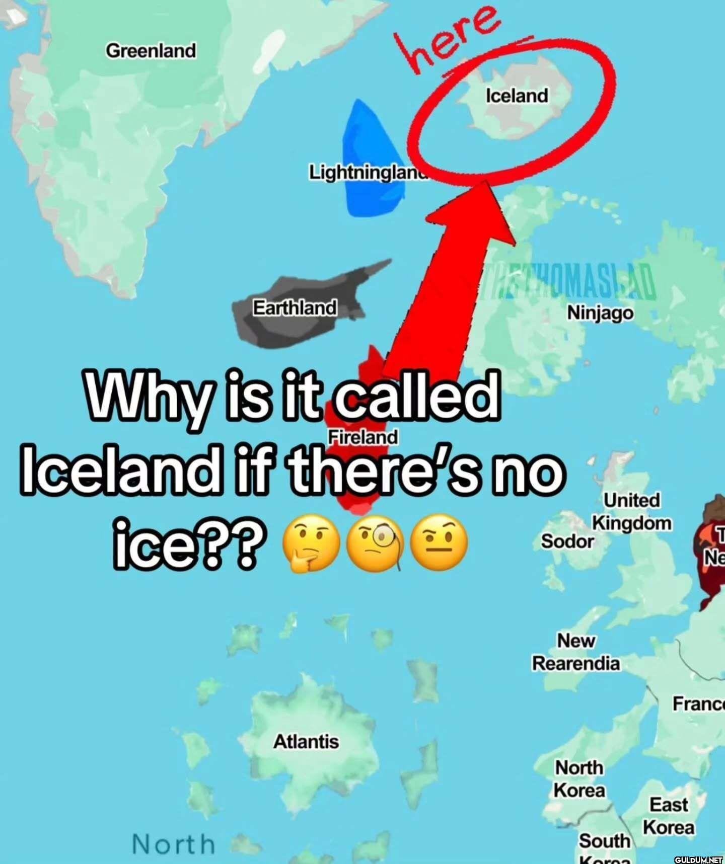 Greenland here Iceland...