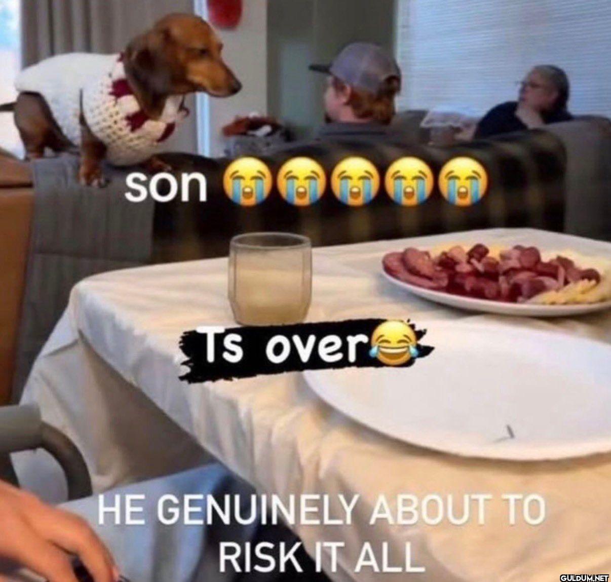 son Is over HE GENUINELY...