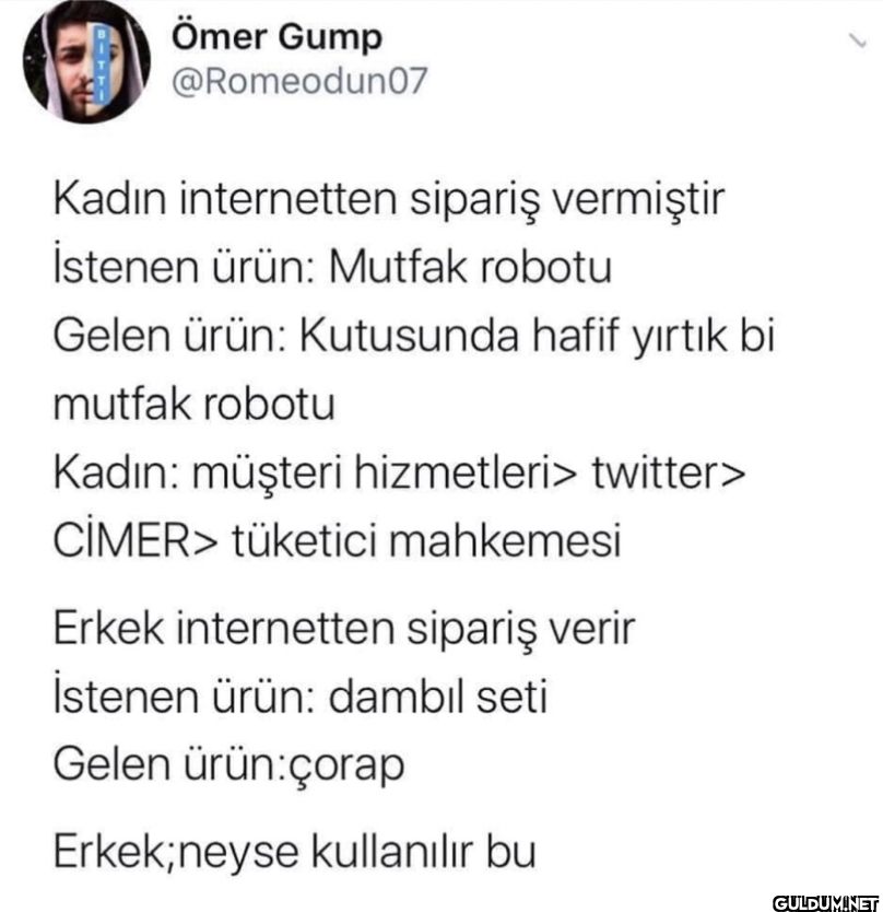 Kadın internetten sipariş...