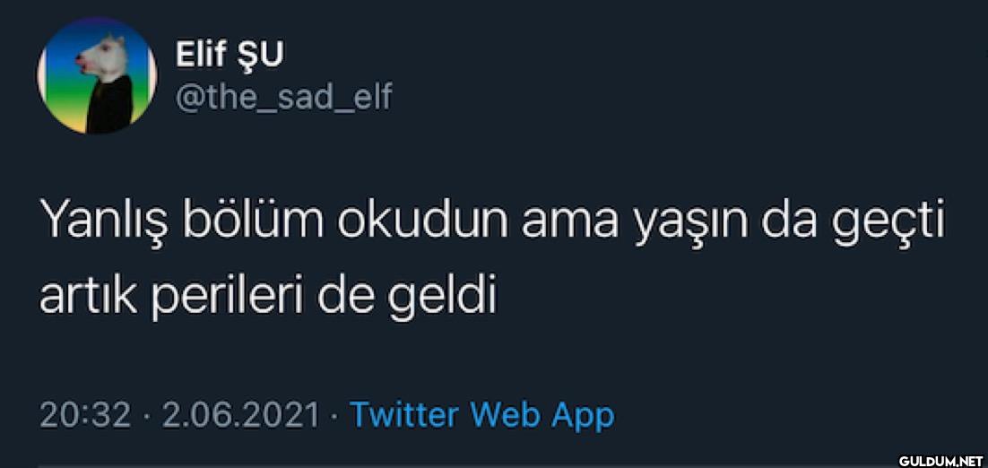 Yanlış bölüm okudun ama...