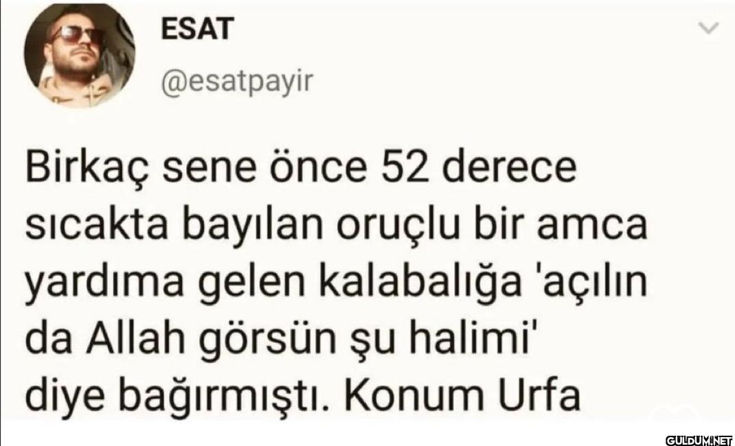 Birkaç sene önce 52 derece...