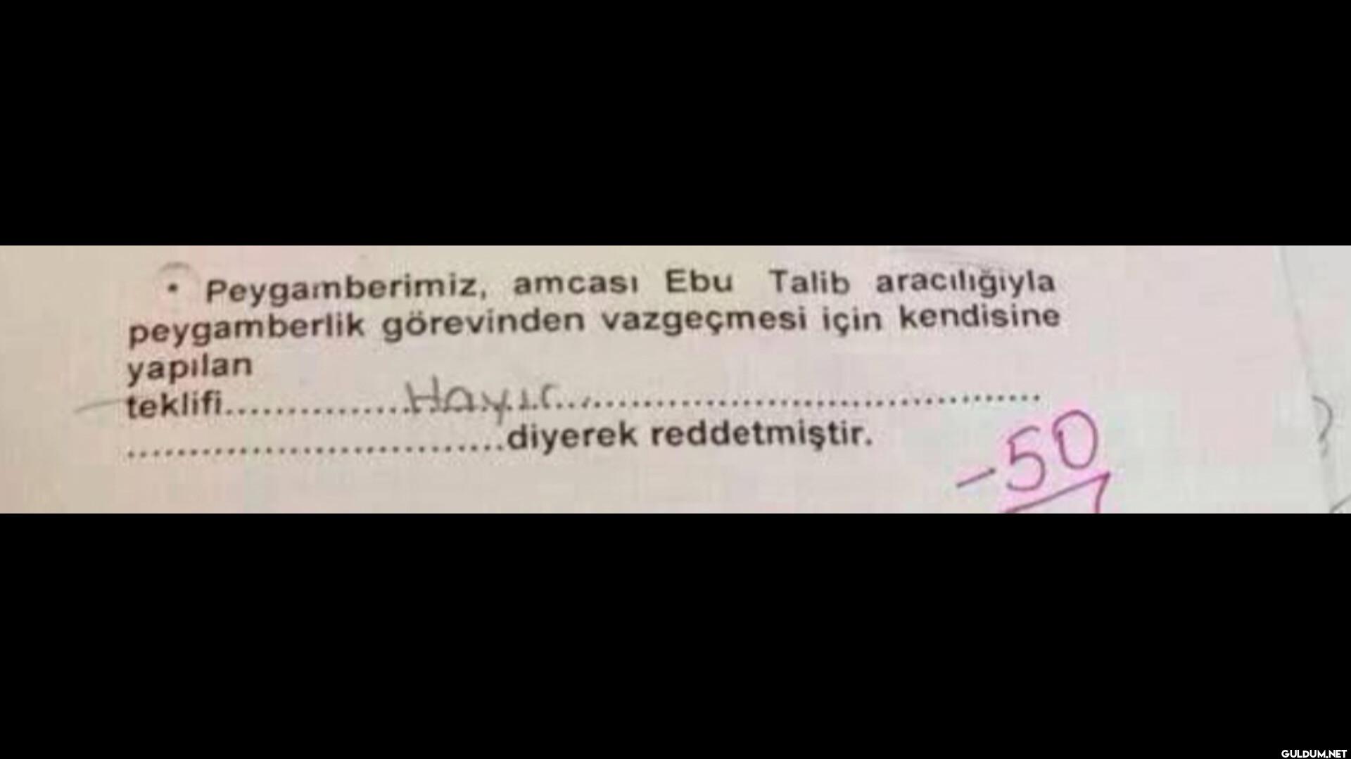 Peygamberimiz, amcası Ebu...