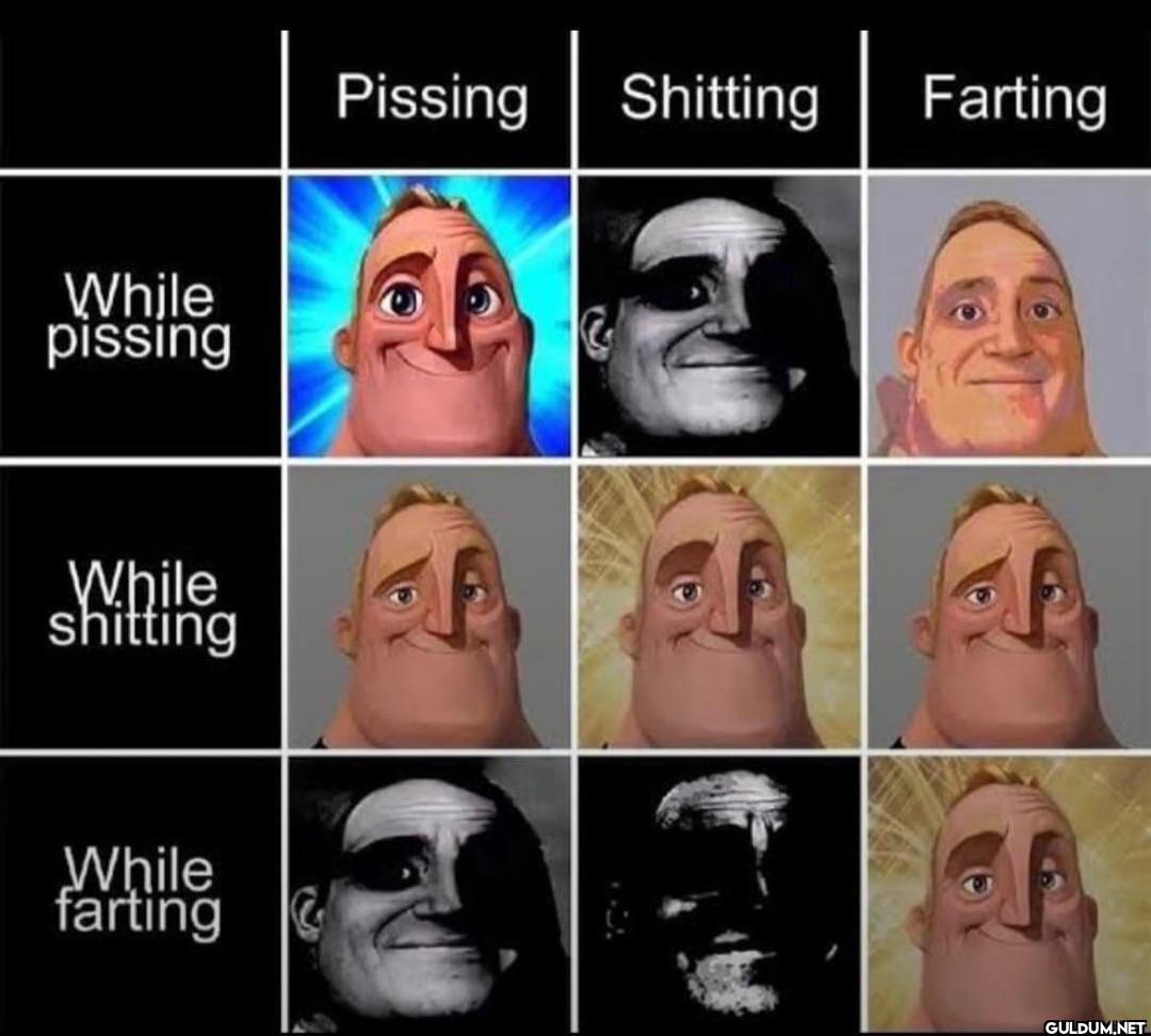 While pissing While...