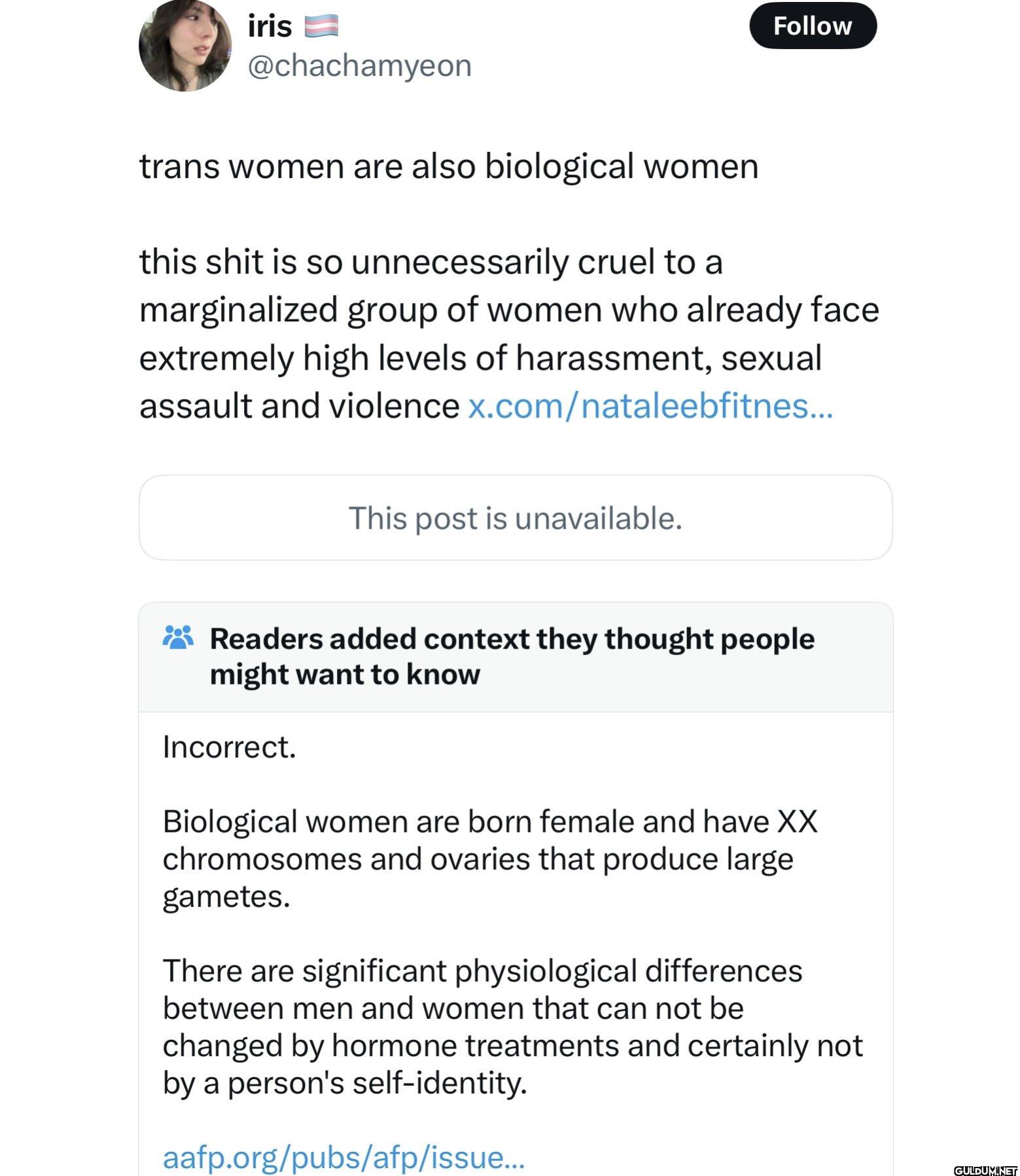 trans women are also...