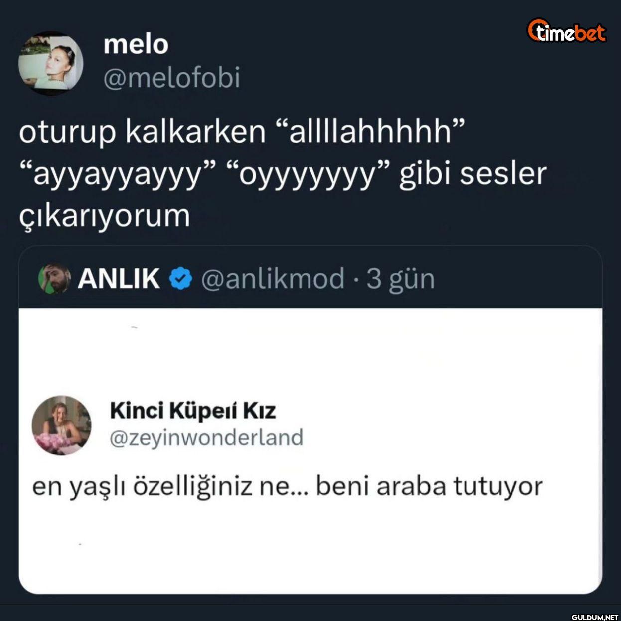 oturup kalkarken...