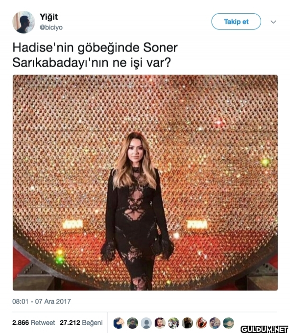 Hadise'nin göbeğinde Soner...
