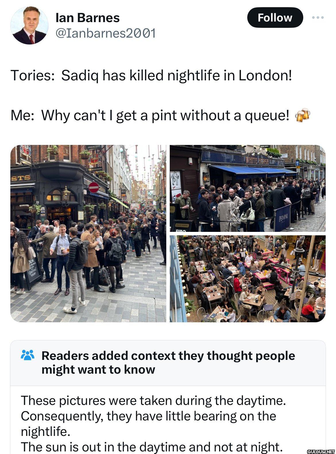 Follow ... Tories: Sadiq...