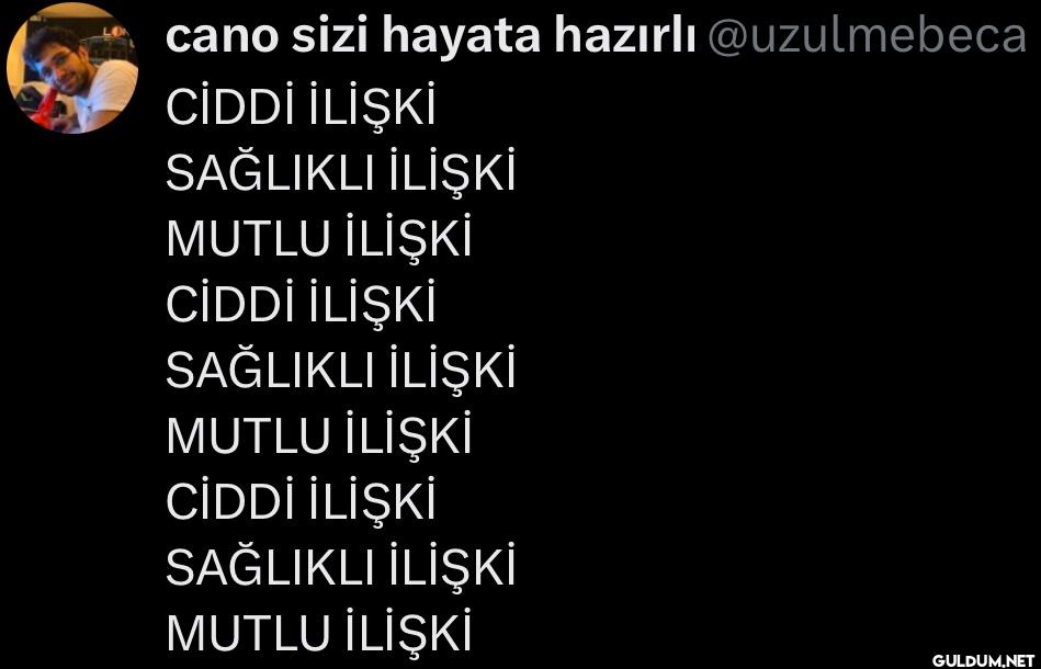 CİDDİ İLİŞKİ SAĞLIKLI...