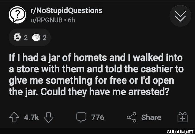 ? r/NoStupidQuestions...