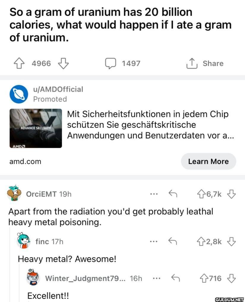 So a gram of uranium has...