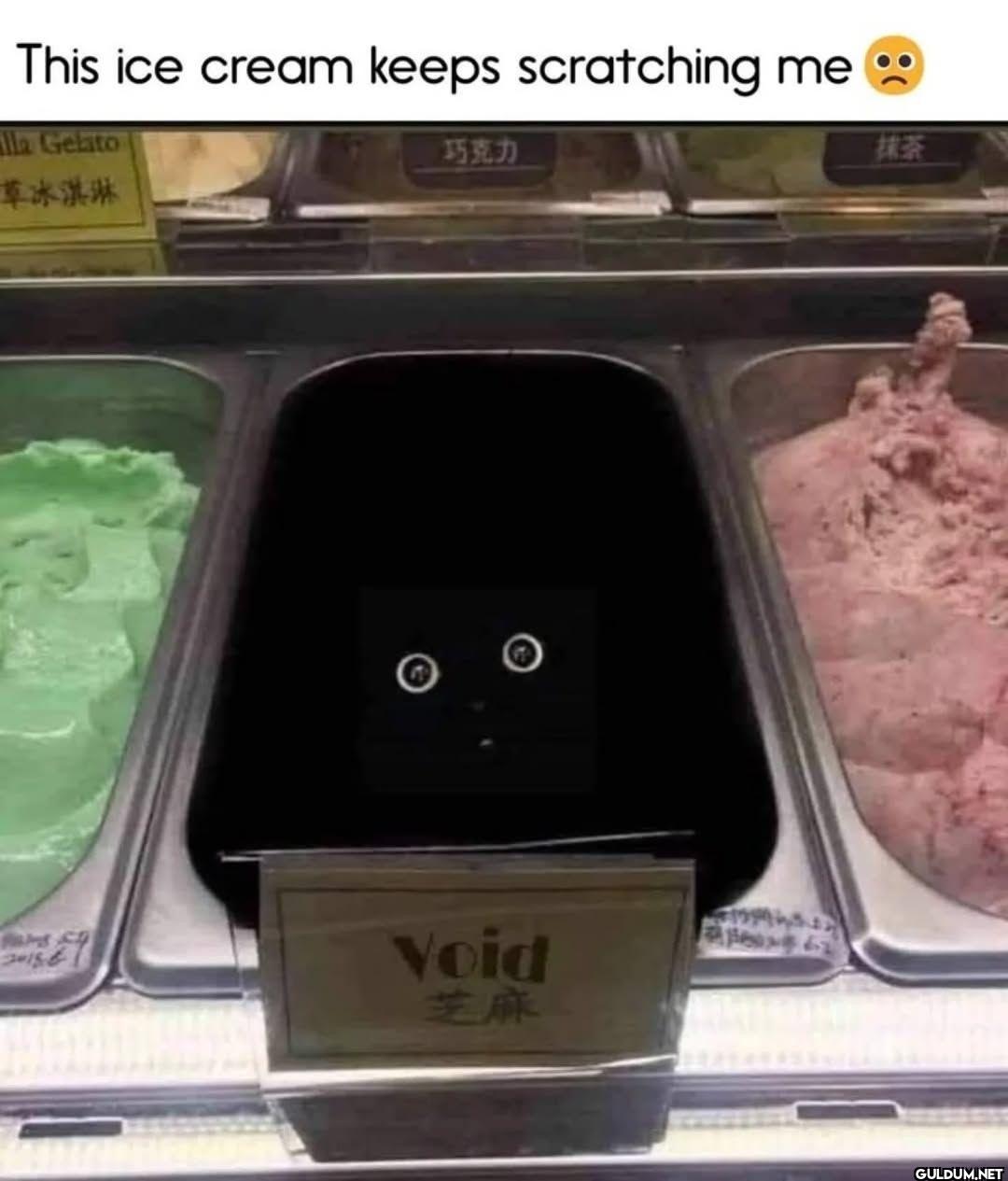 This ice cream keeps...