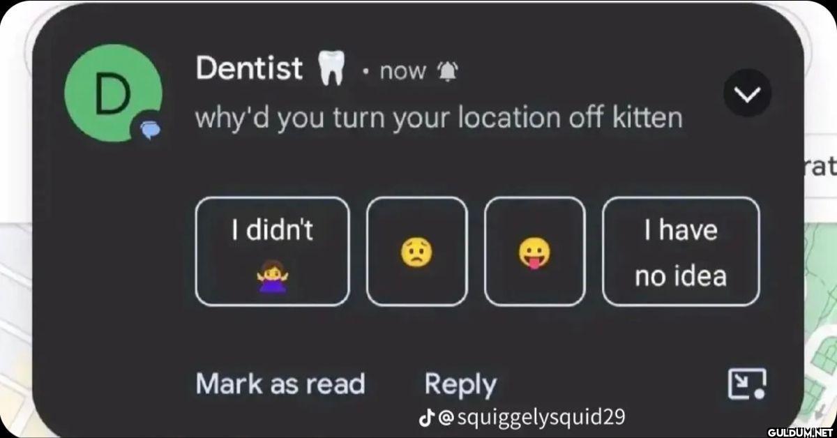 Dentist now why'd you turn...