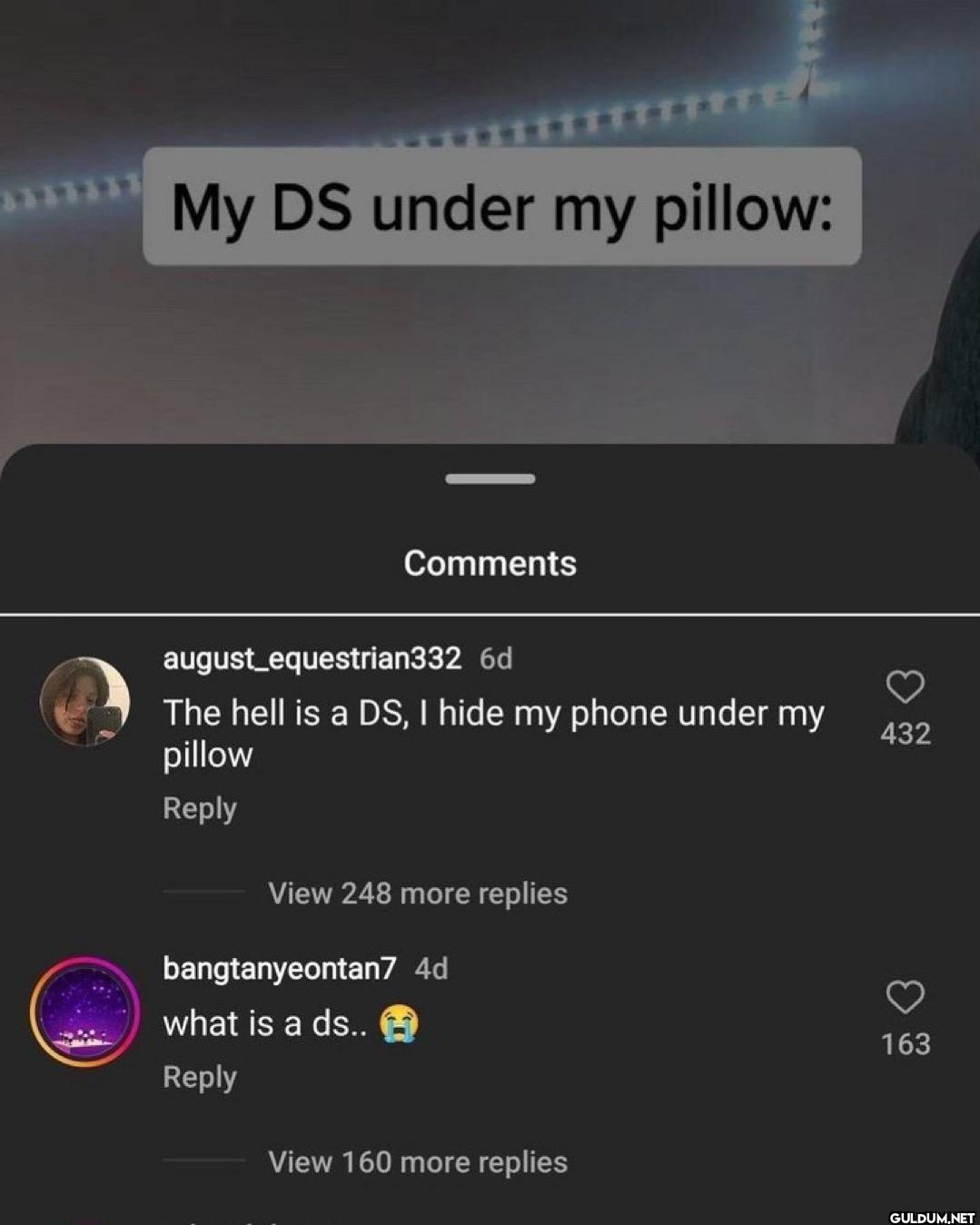 My DS under my pillow:...