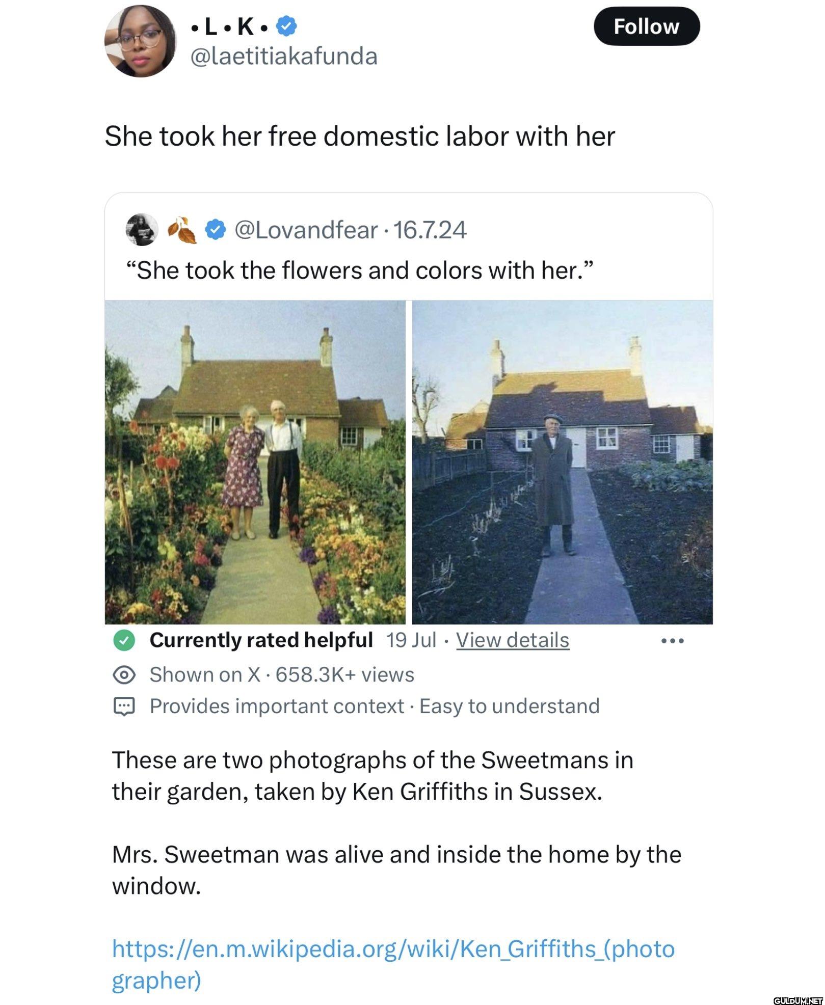 She took her free domestic...