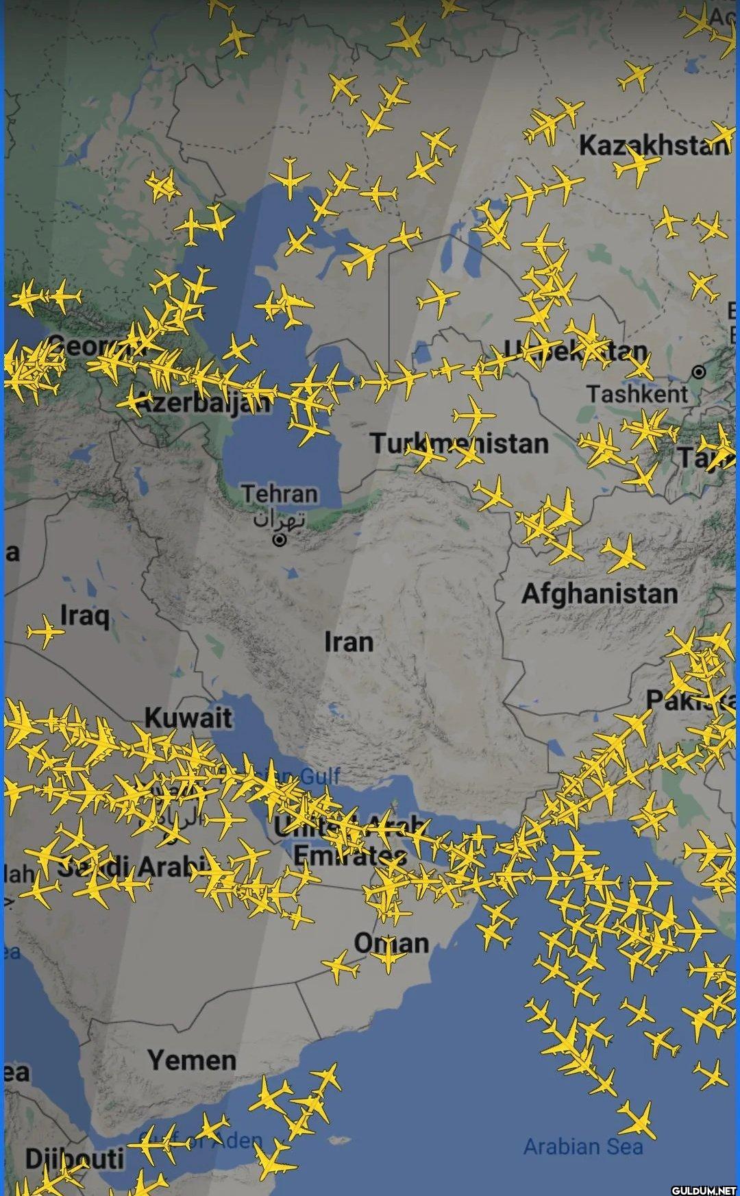 Airspace over Iran right...