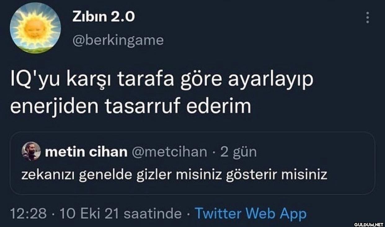 IQ'yu karşı tarafa göre...