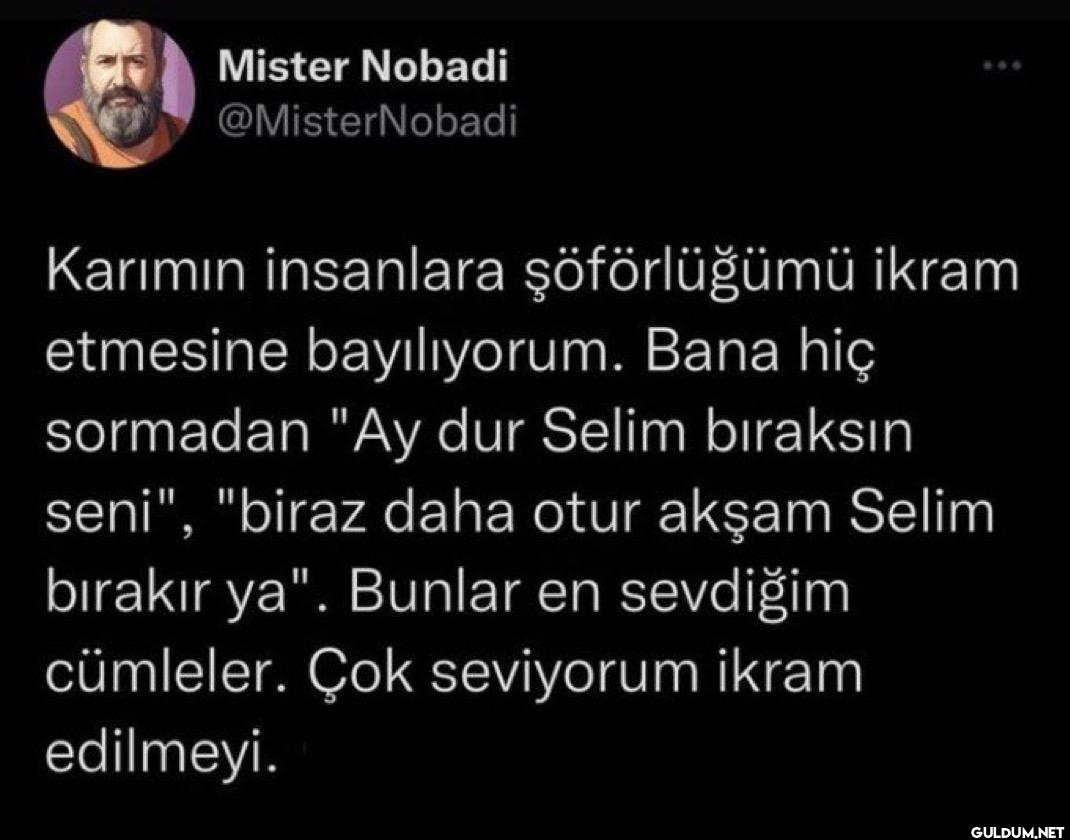 Karımın insanlara...
