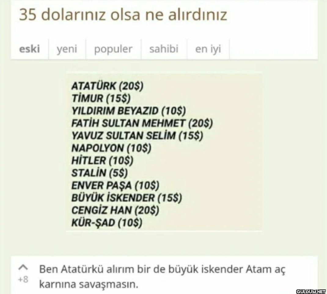 35 dolarınız olsa ne...