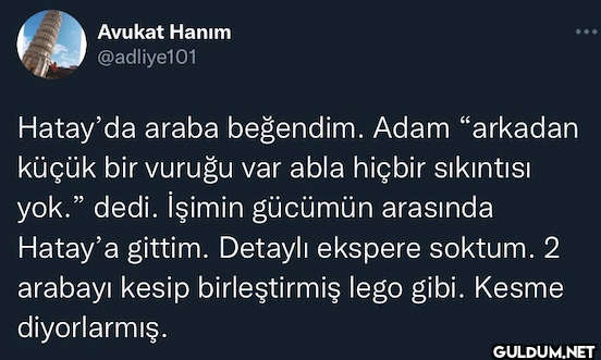 Hatay'da araba beğendim....