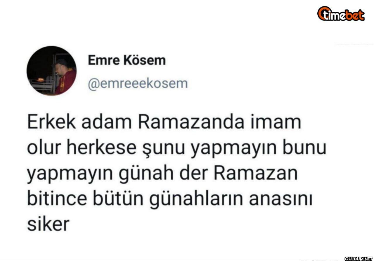 Erkek adam Ramazanda imam...