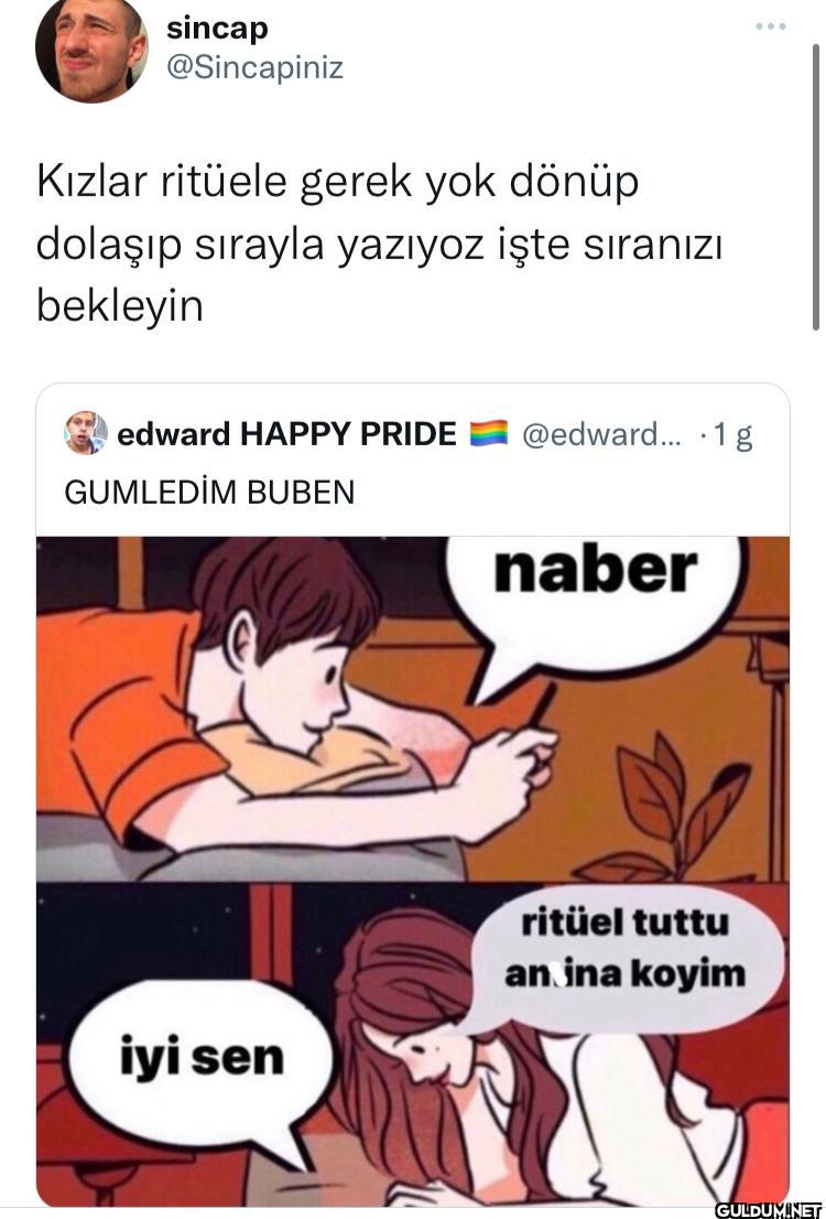 Kızlar ritüele gerek yok...