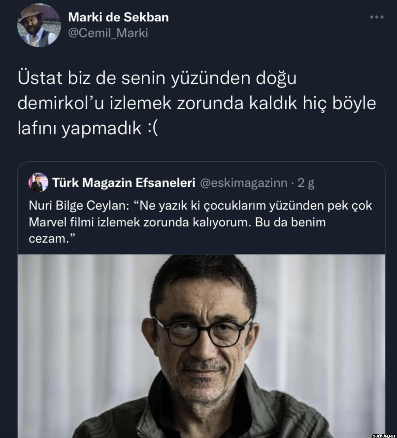 Üstat biz de senin...