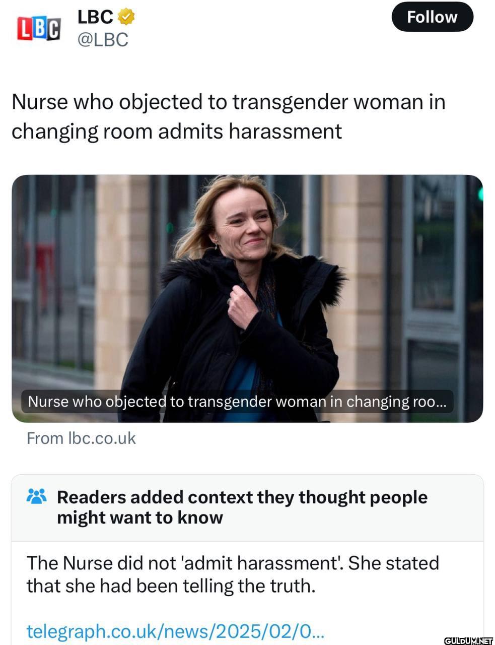 Follow Nurse who objected...