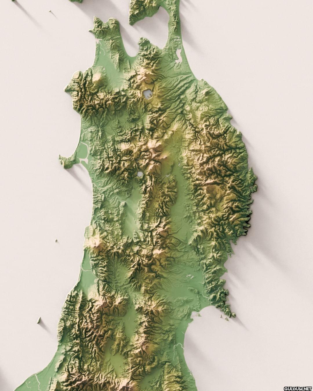Topological map of JAPAN...