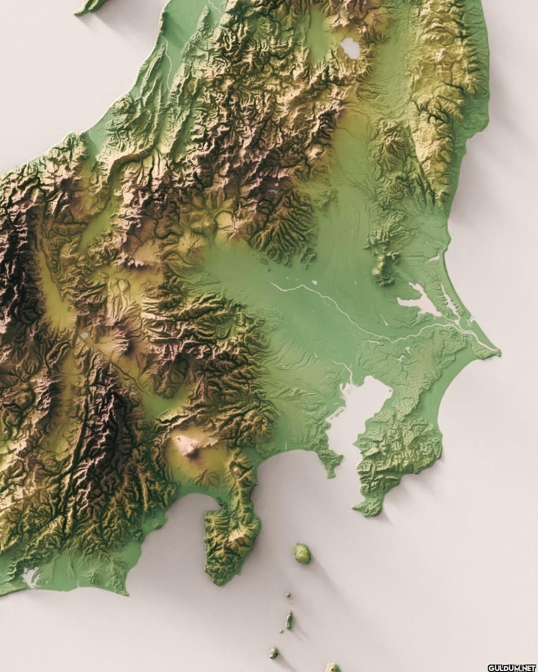 Topological map of JAPAN...