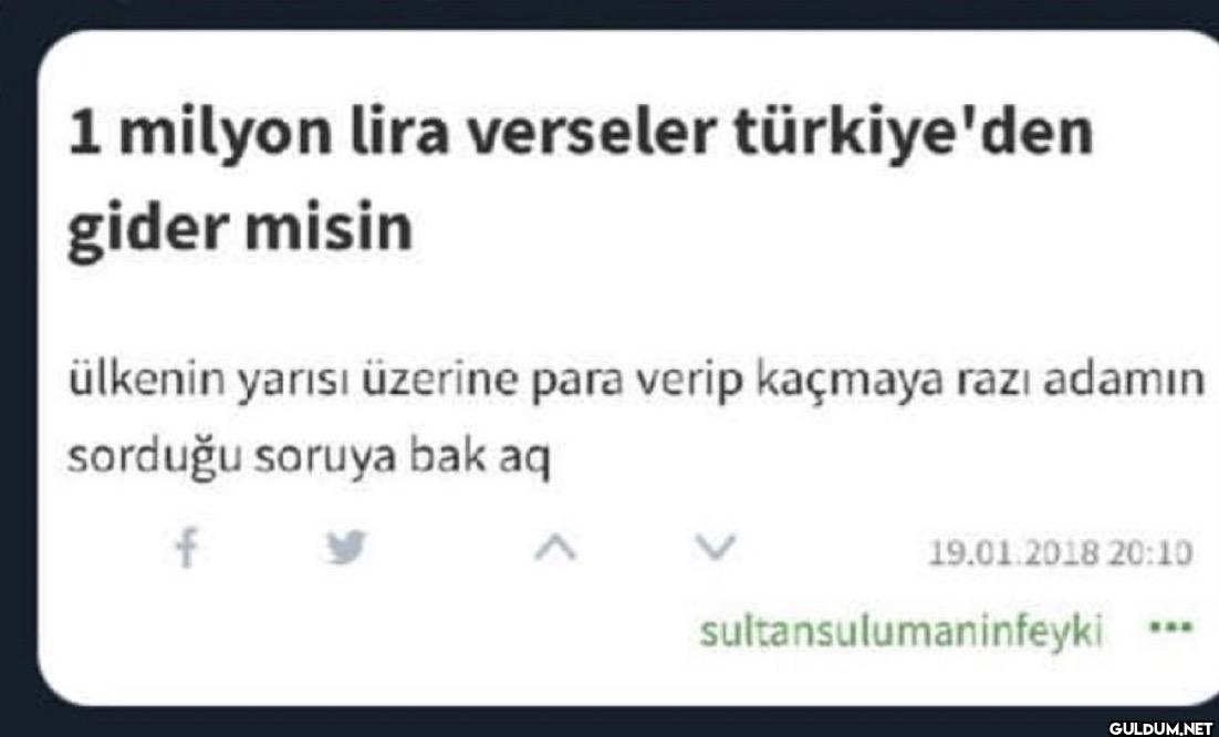 1 milyon lira verseler...