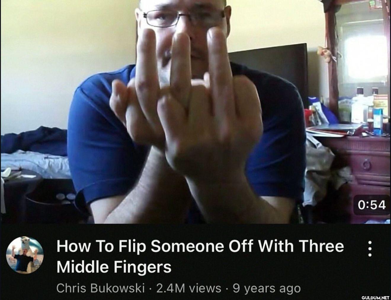 How To Flip Someone Off...