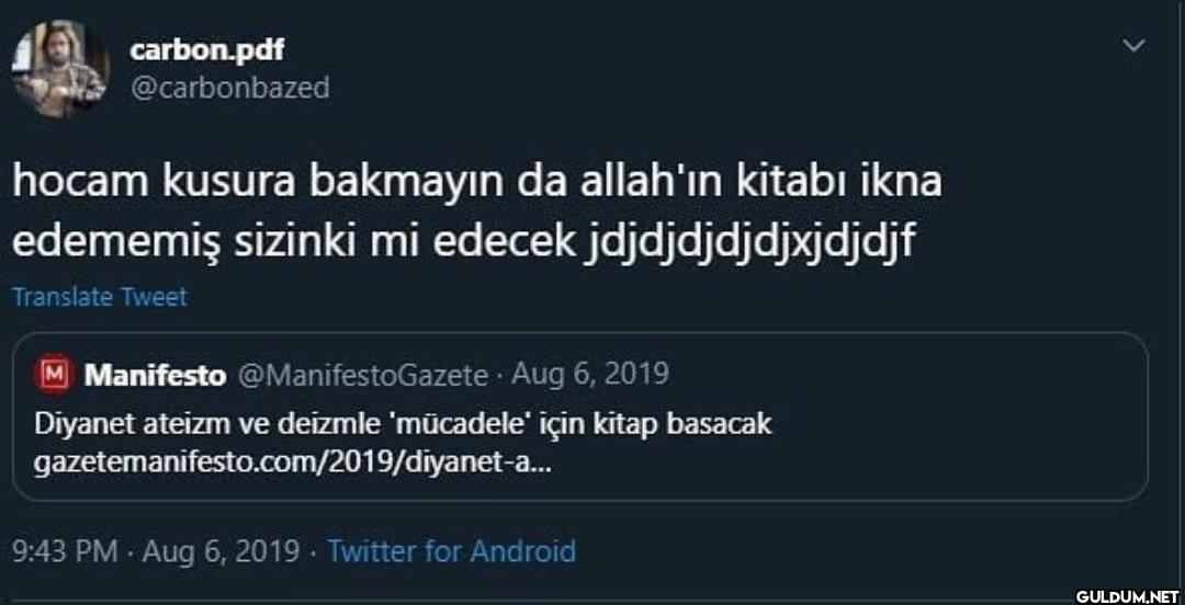 hocam kusura bakmayın da...
