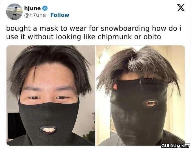 bought a mask to wear for...