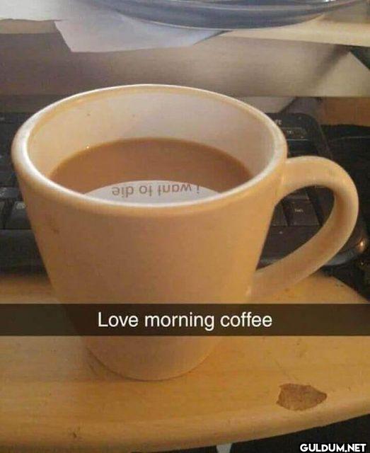 want to die Love morning coffee